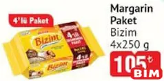 BİZİM MARGARİN PAKET 4'LÜ PAKET 4X250 G